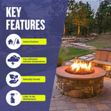 American Fireglass Medium Lava Rock, 1/2" - 1" | Use in Fireplace, Fire Pit or Bowl | Outdoor & Indoor Volcanic Rock for Natural Gas or Propane Fires | Decorative Landscaping | 10 lb Bag American Fireglass