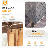 YOLENY 10' X 13' Hardtop Gazebo Galvanized Steel Outdoor Patio Gazebo Canopy Double Roof Pergolas Aluminum Frame with Netting and Curtains for Garden, Patio, Lawns, Parties YOLENY