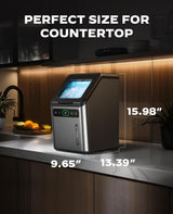 Totnz Nugget Ice Maker Countertop, 44lbs per Day with Self-Cleaning Function，Timer Pebble Ice Maker with Soft Chewable Ice for Home Kitchen Office Bar Party,Stainless Steel Totnz