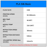AMOLEN Silk PLA Filament Mercury Silver, 3D Printer Filament 1.75mm for 3D Printing 1kg(2.2lbs) Spool Compatible with Most FDM Printer AMOLEN