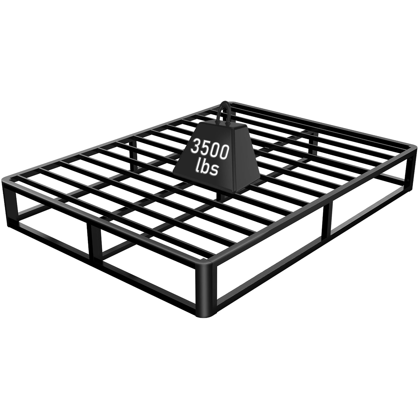 Firpeesy 10-Inch Heavy-Duty King Bed Frame with Anti-Bending Design and Noise-Free Support - WoodArtSupply