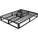 Firpeesy Upgrade Anti Bending and Round Corner Legs 10 inch Metal Queen Bed Frame 3500 LBS Heavy Steel Slats Support Platform Bed Frames No Box Spring Needed Platform Noise Free Easy Assembly Firpeesy