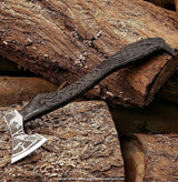 Viking Axe, Crow Hatchet,Throwing Axes,Hand Axe,Gifts for him, Crow Design Handle Wood Working Tool,Viking Gifts for Men,Camping Hatchet,Tomahawk,Bearded Axe WoodArtSupply