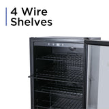 BLACK+DECKER 4.4 Cu. Ft. Beverage Cooler, Beverage Fridge with Double Pane Glass Door, Drink Fridge and Beverage Refrigerator with 160-Can Capacity for Home Bar and Home Office with LED Display BLACK+DECKER