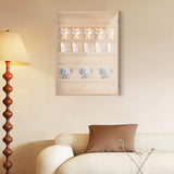 HOLMZCED Wall Wood Display Cabinet with Acrylic Door, 6 Tiers Wall Mounted Collection Display Case Hanging Display Cases for Minifigures Small Stones Models HOLMZCED