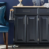 Homestyles Kitchen Cart with Storage Dolly Madison, 48.25 Inches Wide, Black homestyles