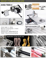 US Stock! USB Port 8060 2.2KW CNC Router/CNC Engraving milling and Drilling Carving Machine + Limit Switch CNC Engraver ALQALAA ROASTERY