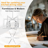 21.6" Black Farmhouse Chandelier,6-Light Geometric Dining Room Fixture,Modern Industrial Foyer Lighting Fixtures,Rustic Farmhouse Hanging Pendant Lights for Kitchen Island,Living Room,Bedroom,Entryway UnicozoHome