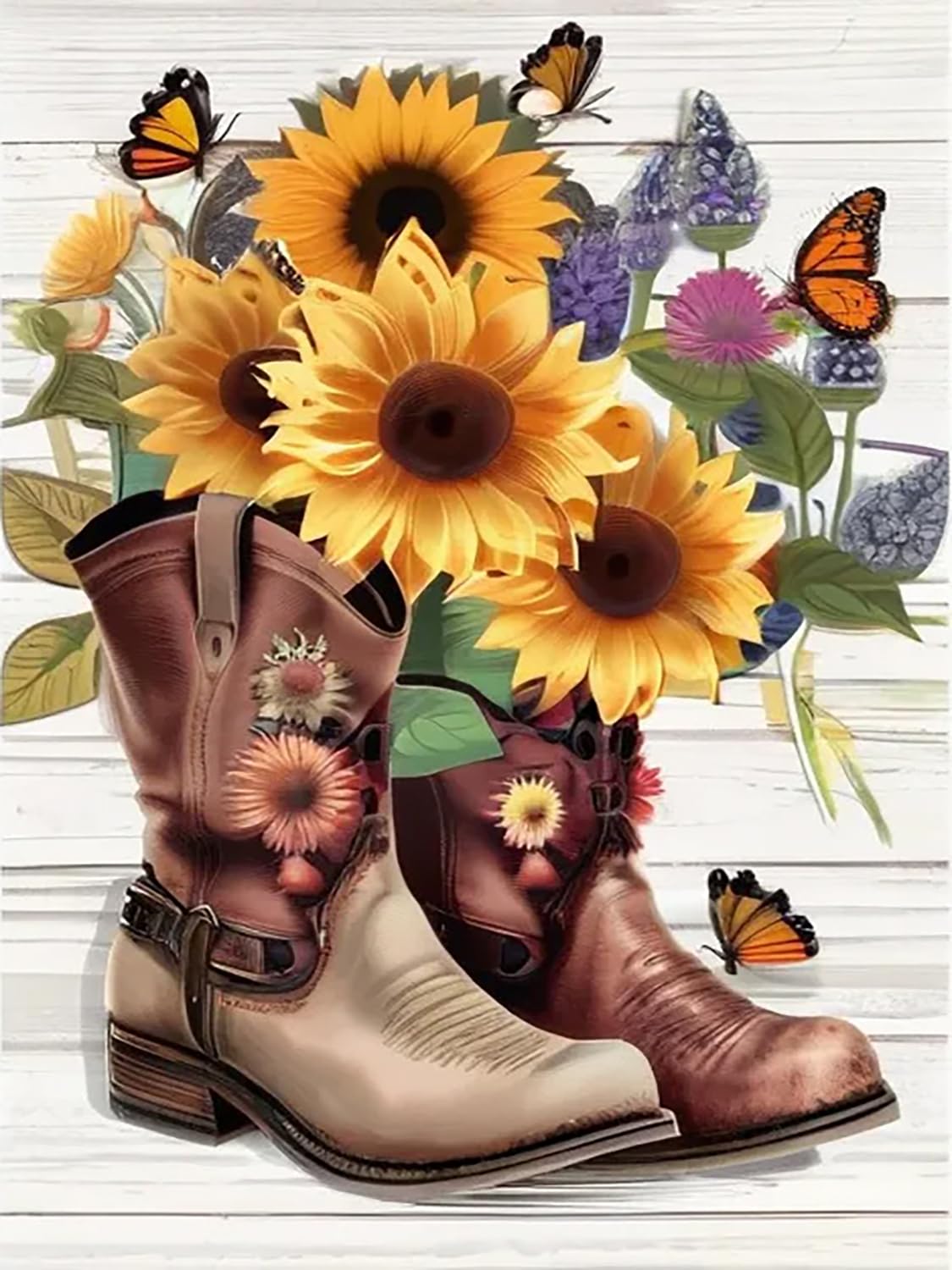 ARPADAMO Diamond Art Kits for Adults,5D Sunflower Diamond Painting DIY Flower Diamond Art Diamond Painting Kits for Adult,Round Full Drill Diamonds, Diamond Art Kits for Home Decor-12x16inch ARPADAMO