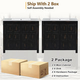 72" Double Sink Bathroom Vanity with Double Sink Set, Wood Modern Bathroom Vanity with Double Sink and Doors,(Mirror not Included) Virubi