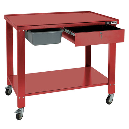 AFF Tear-Down Work Table - Portable Heavy Duty Workbench with Fluid Drainage System - 1,100 lb Capacity - 48" x 31.5" - WoodArtSupply