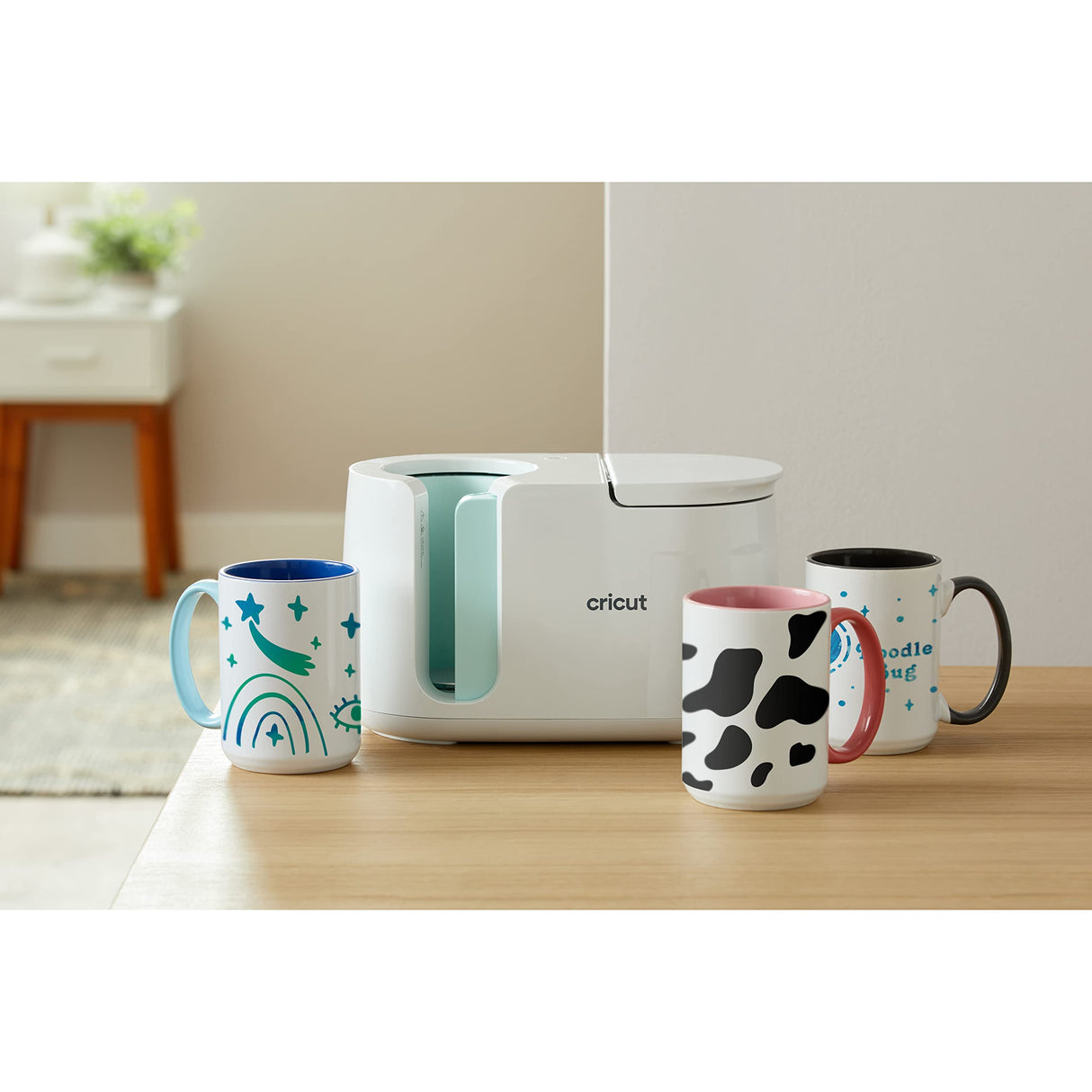 Cricut Beveled Blank Mug, Ceramic-Coated, Dishwasher & Microwave Safe Mug to Decorate, Cricut Mug Press & Infusible Ink Compatible,15 Oz Sublimation Mug, Ideal for Crafts and Printing, Miami Cricut