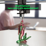 iSANMATE 3D Printer Filament, PLA Filament 1.75mm Bundle, Dual Color Filament Silk PLA, Dimensional Accuracy +/- 0.03 mm, 250g x 4 Pack(Gold+Red,Red+Green, Blue+Silver, Bronze+Silver) iSANMATE