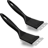 Grill Brush, 2 Pcs 8.3 Inch x 2.8 Inch Stainless Steel with Plastic Handle for Barbecue Net Cleaning (2) YIKANGHENG
