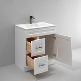 White Shaker Sink Base Bathroom Vanity with Drawers 30" Ready-to-Assemble Cabinet WoodArtSupply