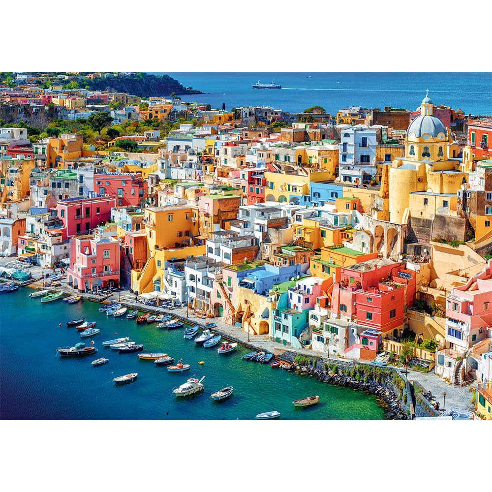 Trefl Procida, Campania, Italy 500 Piece Jigsaw Puzzle Red 19"x13" Print, DIY Puzzle, Creative Fun, Classic Puzzle for Adults and Children from 10 Years Old Trefl
