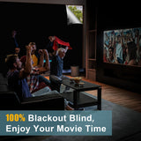 AUYAARS 100% Blackout Curtains 118"x57" Portable No Drill Window Shades for Bedroom, Nursery, RV, Dorm Room, Travel, Temporary Blackout Blinds with Stickers & Tabs, DIY Window Cover (Black) AUYAARS