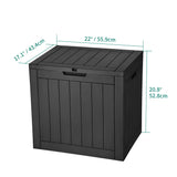 YITAHOME 30 Gallon Deck Box Outdoor Storage Box, Waterproof Resin Package Delivery and Storage Box with Lockable Lid for Patio Furniture Cushions, Pool Accessories, Garden Tools, Black YITAHOME