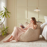 Achicsofar Giant Bean Bag Chairs for Adults Teens, Large Bean Bag Sofa Chairs with Filling Comfy Fuzzy BeanBag Chair with Armrests for Bedroom Living Room Reading Achicsofar