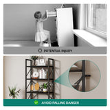 YITAHOME 5 Tiers Bookshelf, Artsy Modern Bookcase, Book Rack, Storage Rack Shelves Books Holder Organizer for Books/Movies in Living Room/Home/Office - Black YITAHOME