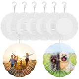 Sublimation Wind Spinner Blanks,8 Inch Wind Spinners Sublimation Blanks Products,3D Aluminum Metal Round Sublimation Wind Spinners for Indoor Outdoor Garden Yard Decoration (8 Pcs) Keepwaters