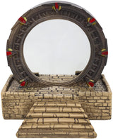 Atlantis Stargate Mirror LED Night Light Star Gate 3D Time Tunnel Ring Mirror Movie Replica Prop Resin Model Toy Table Decor Ornament Gift CAFELE