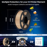 SUNLU 3D Printer Filament PLA Plus 1.75mm, SUNLU Neatly Wound PLA Filament 1.75mm PRO, PLA+ Filament for Most FDM 3D Printer, Dimensional Accuracy +/- 0.02 mm, 1 kg Spool(2.2lbs), Wood SUNLU