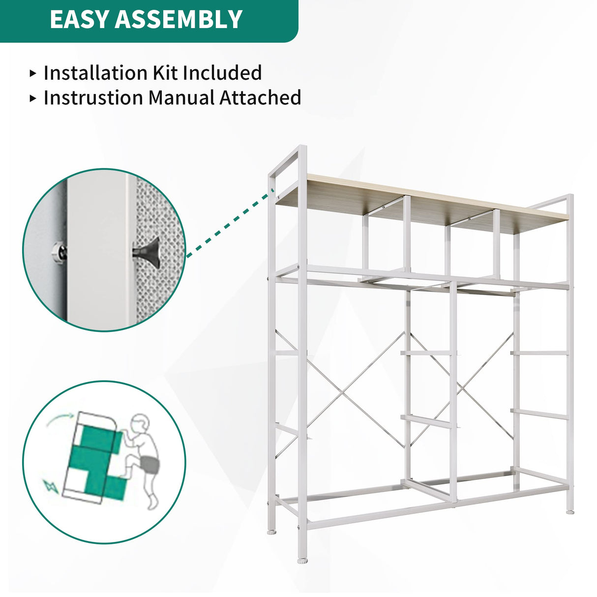 YITAHOME 9-Drawer Fabric Dresser, Furniture Storage Tower Cabinet, Organizer for Bedroom, Living Room, Hallway, Closet & Nursery, Sturdy Steel Frame, Wooden Top, Easy-to-Pull Fabric Bins(Light Grey) YITAHOME