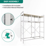 YITAHOME 9-Drawer Fabric Dresser, Furniture Storage Tower Cabinet, Organizer for Bedroom, Living Room, Hallway, Closet & Nursery, Sturdy Steel Frame, Wooden Top, Easy-to-Pull Fabric Bins(Light Grey) YITAHOME