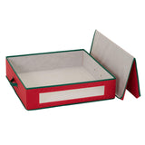 Household Essentials 24 inch Red Wreath Storage Container with Handles Green Household Essentials