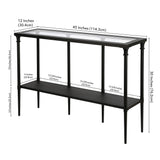 Dafna 45'' Wide Rectangular Console Table in Blackened Bronze Henn&Hart