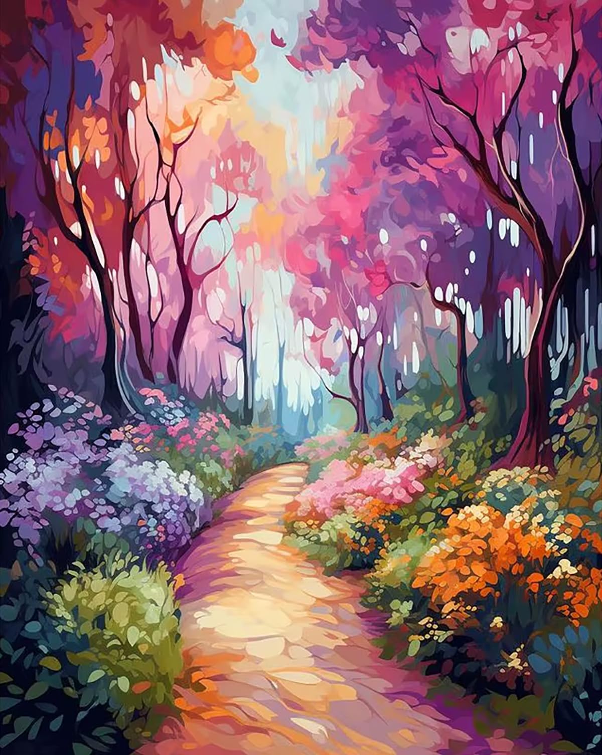 Easy Paint by Numbers Kit for Adults Beginner, Spring Adult Paint by Number Kits on Canvas, DIY Painting with Numbers for Adults, Acrylic Simple Oil Paint by Number Kits for Home Wall Decor 16x20 in BYGFHLYW