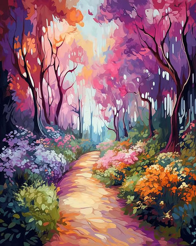 Easy Paint by Numbers Kit for Adults Beginner, Spring Adult Paint by Number Kits on Canvas, DIY Painting with Numbers for Adults, Acrylic Simple Oil Paint by Number Kits for Home Wall Decor 16x20 in