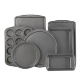 GoodCook Everyday 7-Piece Non-Stick Bakeware Set – 2 Cookie Sheet Pans, Round Cake Pan, Loaf Pan, Pizza Pan, Bake & Roast Pan, 12-Cup Muffin Pan - Baking Supplies, Baking Pans Set GoodCook