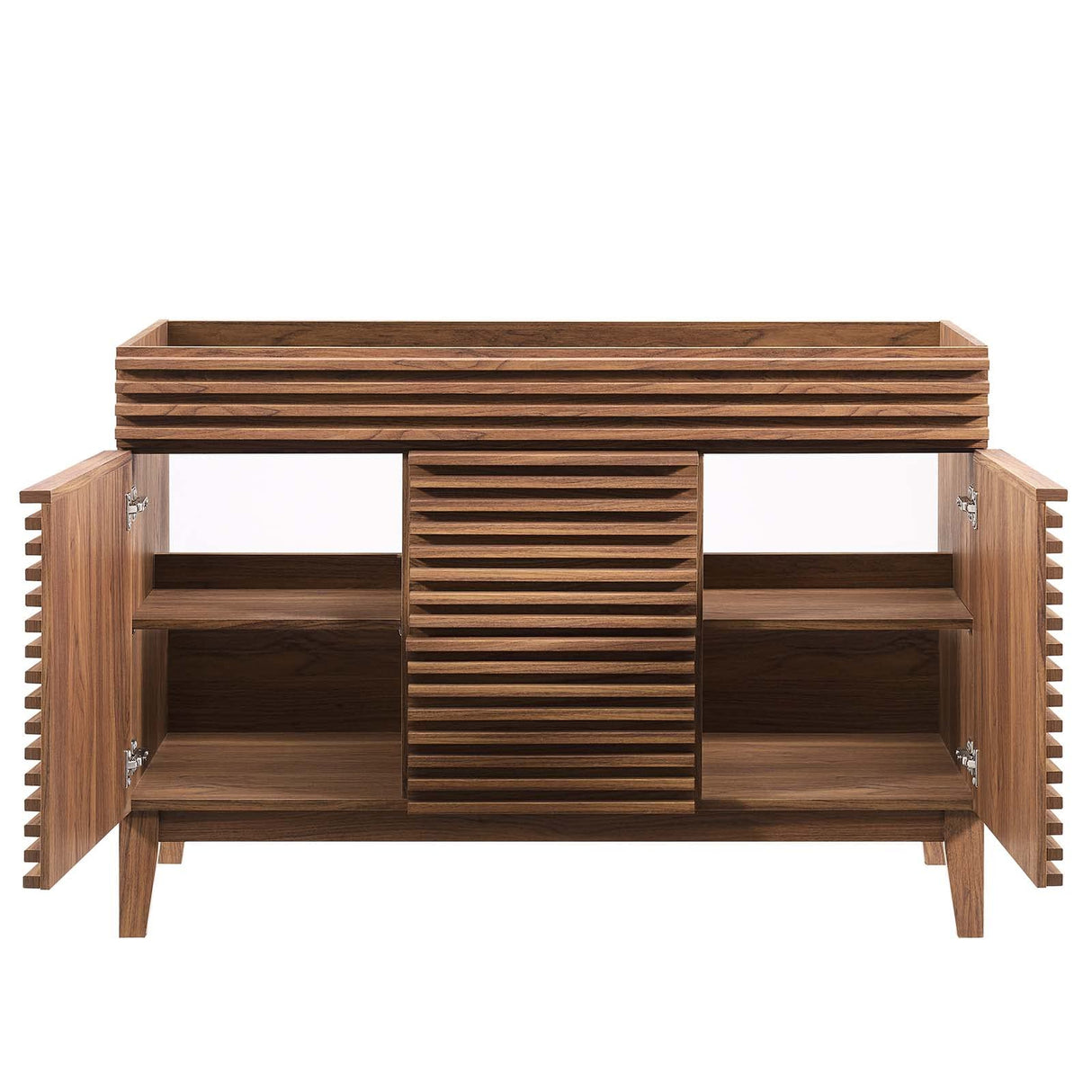 Modway Render 48" Double Sink Compatible (Not Included) Bathroom Vanity Cabinet in Walnut Modway