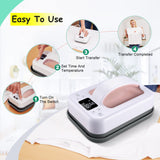 Heat Press Small Heat Press Machine for Heating Transfer, 7 × 5 inch Portable Easy Press Mini Heat Press for DIY Christmas Gift,T Shirts, Hats, Bags.etc(Pink) Legooin
