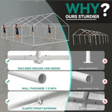 YITAHOME 20x30FT Party Tent Heavy Duty Wedding Event Shelters PVC Upgraded Galvanized Ripple Canopy with Large Roof Removable Sidewalls & 3 Storage Bags 600D Oxford Commercial, White YITAHOME