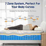 King Size Mattress [Upgraded Strengthen] 14 Inch Medium Firm King Mattress In A Box, Hybrid Mattresses With Gel Memory Foam & Independent Pocket Springs, Pressure Relief, Edge Support, CertiPUR-US EEN EEN SLEEP