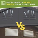 AECOJOY 16' x 12' Outdoor Storage Shed, Large Metal Sheds & Outdoor Storage Clearance 12x16 with Windows, Steel Backyard Shed, Utility Tool Storage for Garden, Patio, Outside use in Dark Grey AECOJOY