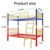 AUEYTVR Metal Bunk Bed Twin Over Twin,Twin Over Full Bunk Bed,Bunk Bed Full Over Full,Twin Bunk Beds for Kids with Safety Guardrail and Convertible Bunk Bed Design,Steel Bed for School, Bedroom AUEYTVR