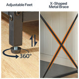 HOOBRO 40-50 Gallon Fish Tank Stand with Power Outlet and LED Light, Metal Frame Aquarium Stand with Cabinet Storage, for Reptile Turtle Tank, 440 LBS Capacity, 36.6'' L x 18.9'' W, Black BB93UDFT01 HOOBRO