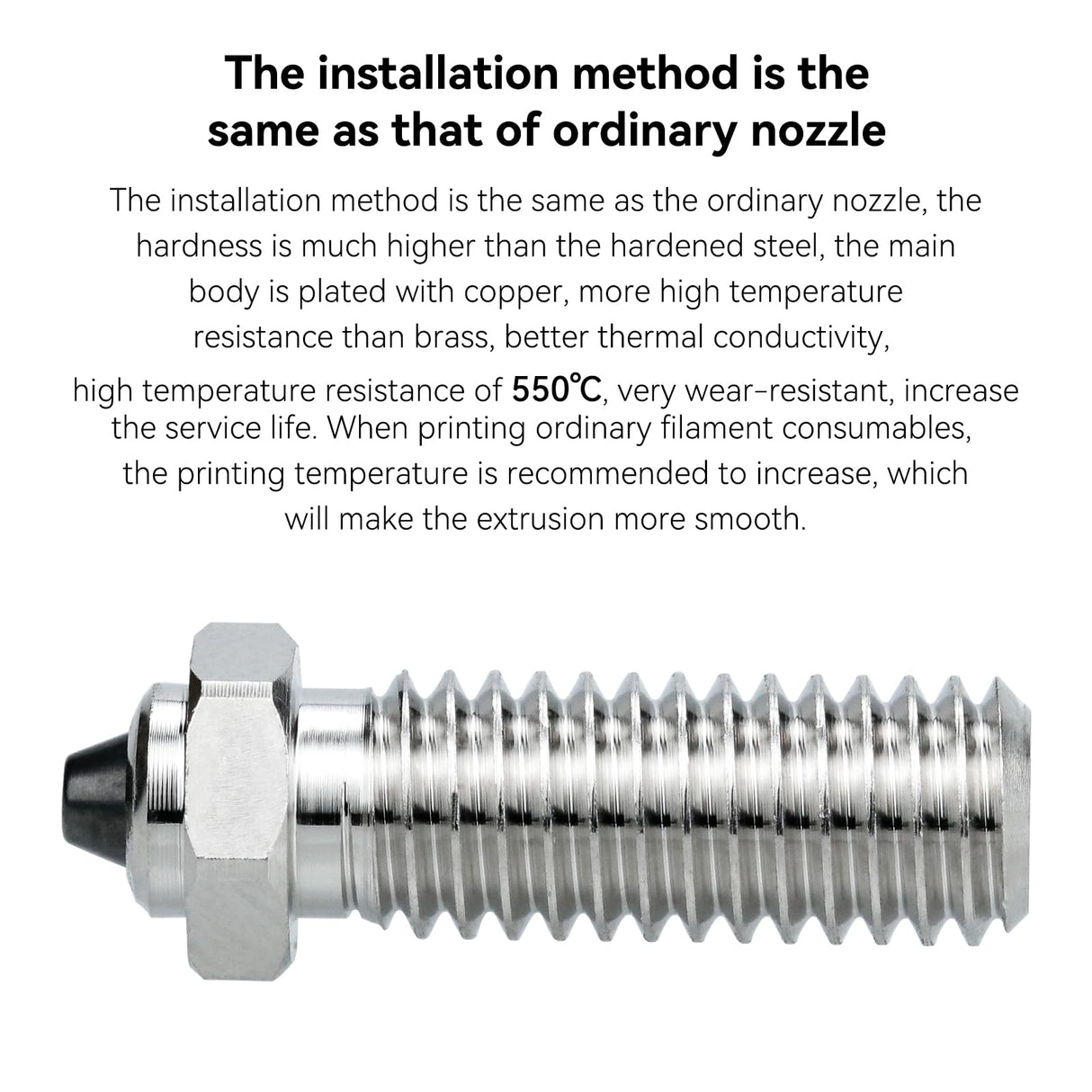 Upgrade Tungsten CarbideTip Bimetal Volcano 0.6mm Nozzles high Thermal Conductivity Abrasion Resistance for Anycubic Vyper/Kobra Max/Plus, Artillery Sidewinder X2 Flsun V400 Super 3D Printer Xirbbo