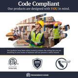 Prominence Home Lincoln Woods, 52 Inch Industrial Style LED Ceiling Fan with Light, Pull Chain, Three Mounting Options, 5 Dual Finish Blades, Reversible Motor - 50581-01 (Bronze) Prominence Home