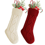 YOGINGO 2 Pack Christmas Stockings - Personalized Christmas Stockings, Large 18 Inches Christmas Stocking Hold All Surprises, Knitted Gift Stockings & Farmhouse Christmas Decor YOGINGO