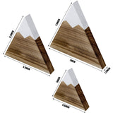 Maitys 3 Pcs 3 Size Mountain Shelf Decor Mountain Wooden Sign Farmhouse Wood Adventure Sign Woodland Nursery Decor Travel Table Centerpiece for Home(Dark Brown) Maitys
