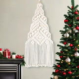 ORIGACH DIY Macrame Christmas Tree Large Wall Hanging kit Handmade Woven Macrame Wall Hanging Kit for Beginners Adults with Step by Step Video Tutorial Instruction Christmas Ornaments, 40x21inch ORIGACH