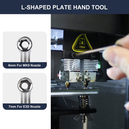 Complete 26-Piece 3D Printer Nozzle Wrench Maintenance Kit: Includes 20 Cleaning Pins with Storage Box, 2 Tweezers, 2 Copper Wire Brushes, 2 L-Shaped Wrench Tools for Optimal 3D Printing Perf - WoodArtSupply