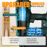 NEU MASTER Upgraded Brad Nailer, 18 Gauge Nail Gun Battery Powered with Brushless Motor, 20V Max Cordless Nail Gun, Adjustable Depth, Ideal for Roofing, Sheathing, Framing, Woodworking NEU MASTER