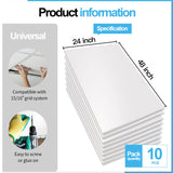 Art3d 10-Pack Smooth Drop Ceiling Tile 2ft x 4ft - Fire-Rated, Waterproof, Reusable - Premium PVC, No Sag and Breakage - Cover 80 Sq. Ft, White Art3d