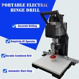 INTSUPERMAI Portable Electric Hinge Drill with Self Stop Pneumatic Hinge Boring Insertion Machine Hinge Drilling Hole Machine Drilling Puncher Combined Drill 45-9.5 110V INTSUPERMAI